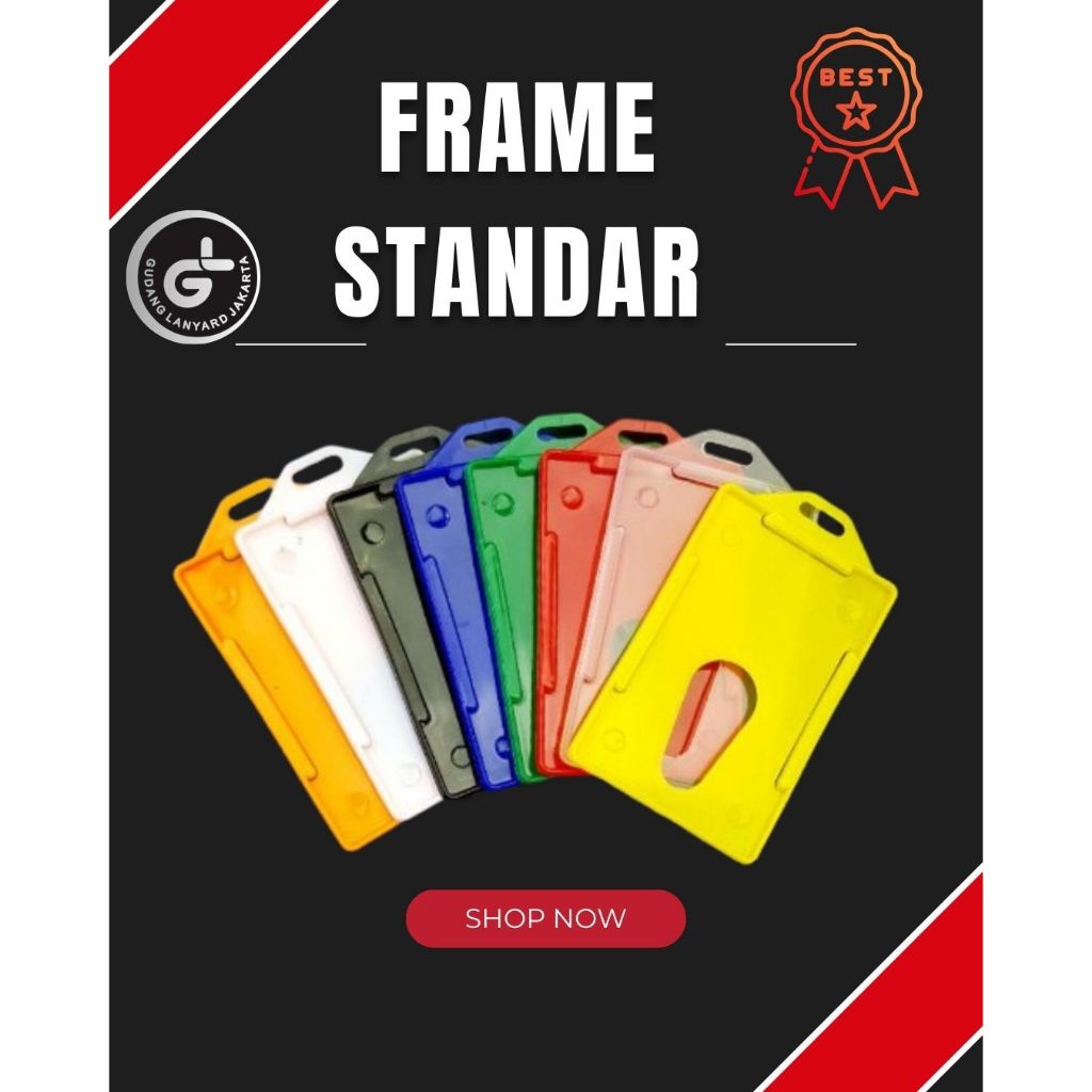 

Frame Casing Tempat ID Card Holder Plastik Mika Portrait standar
