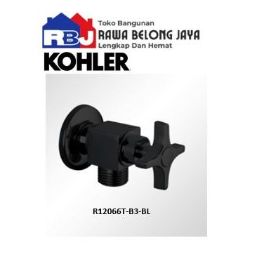 KOHLER Stop Keran / Kran Air / Stop Valve / Hitam Doff / Kohler R12066T-B3-BL Stop Kran Matt Black