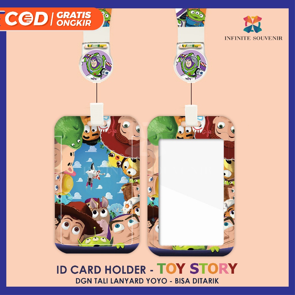 

(N017) ID Card Holder Tali Yoyo Toy Story / Nametag Yoyo Buzz / Woody / James / Bunny / Potato /