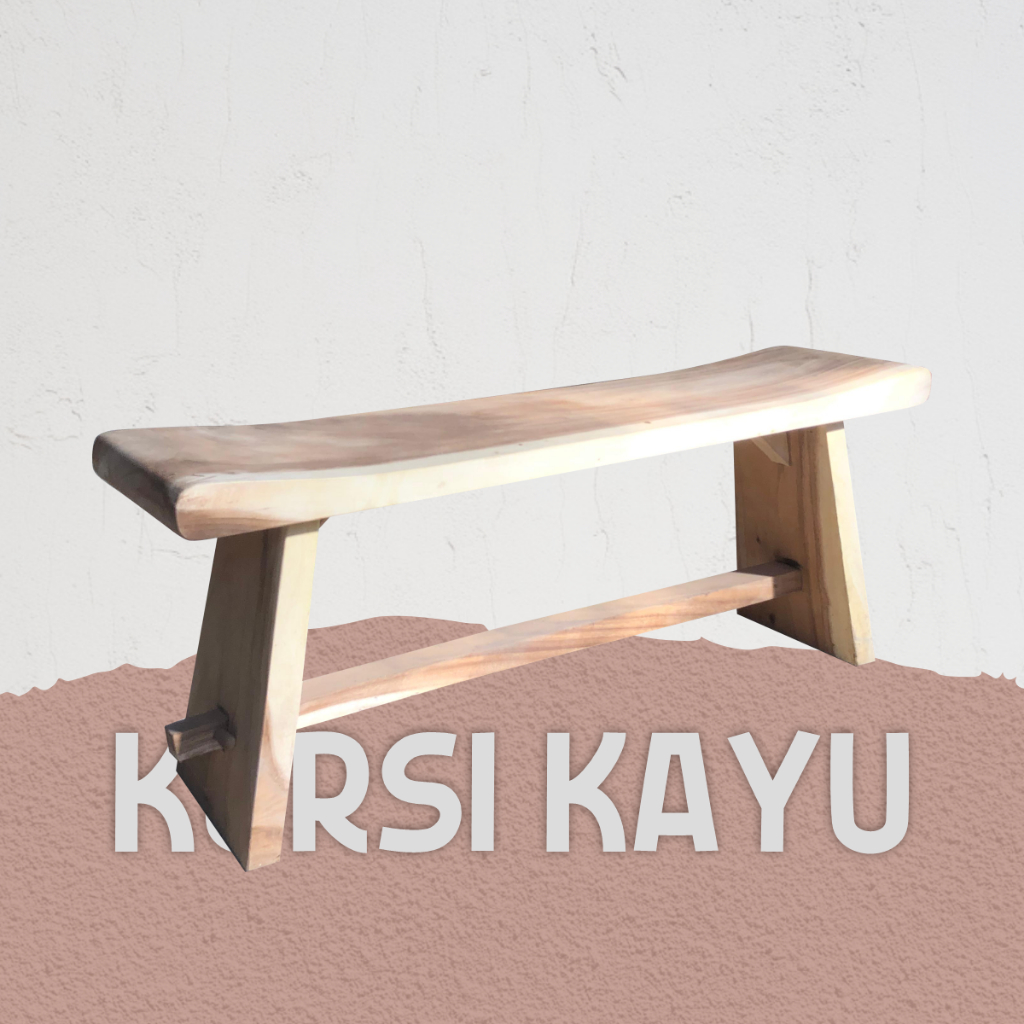 BANGKU TERAS SATE KAYU TREMBESI SOLID