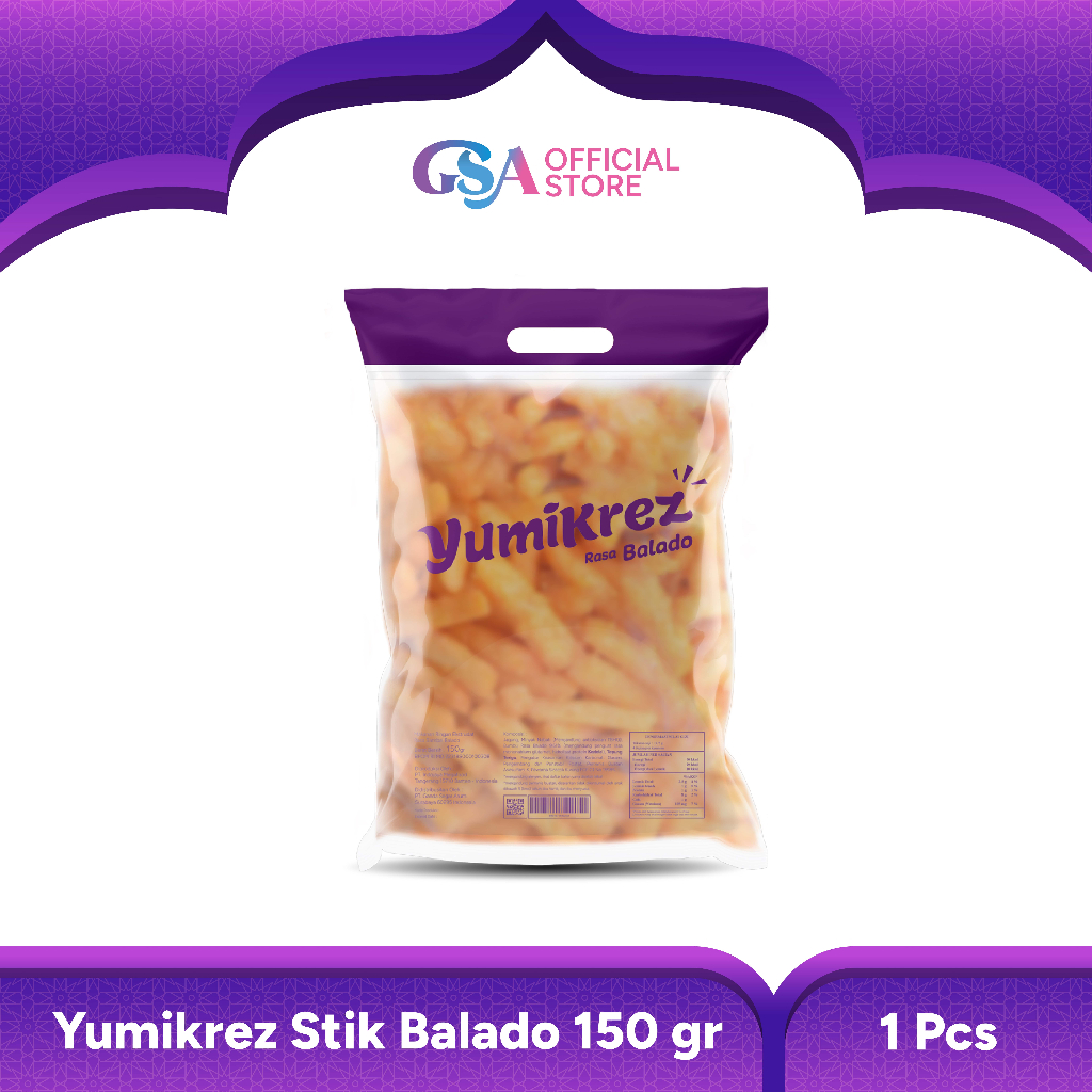 

Yumikrez Stik Rasa Balado 1 Pcs Pedas Gurih 150 gr EXP Januari 2026