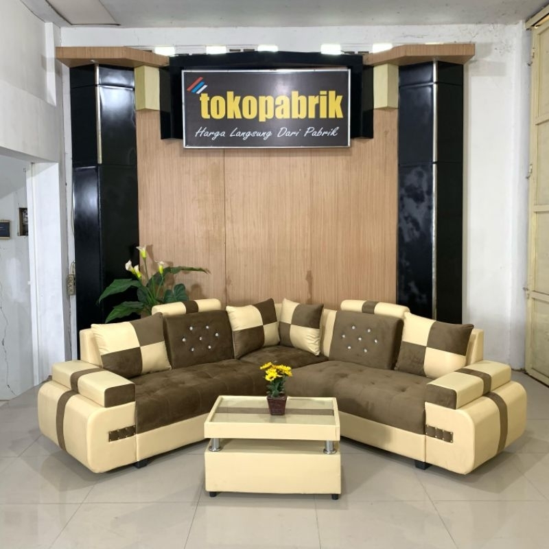 Sofa L minimalis / kursi tamu murah / sofa l minimalis terlaris brebes cirebon bandung