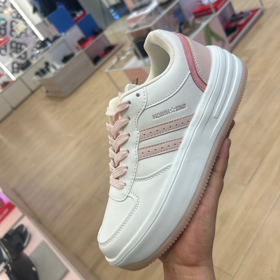 North Star Sepatu Sneakers Wanita WELLCES White Pink
