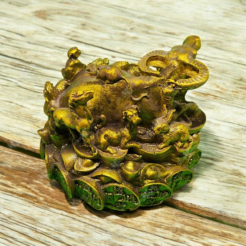 Patung Kerbau Pengabul Fengshui 12 Shio Bahan Resin Sangat Cocok untuk pekerja keras