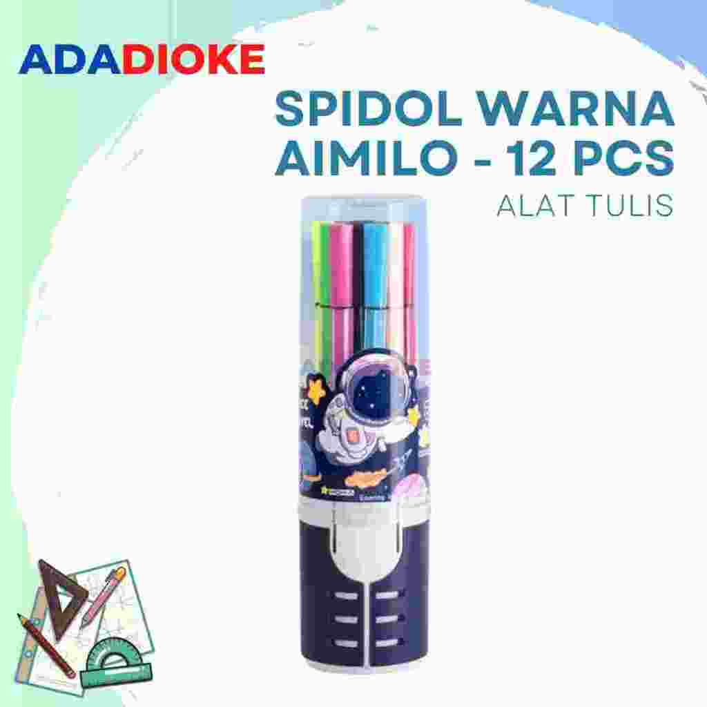 

Aimilo Spidol Warna Warni 12 Warna Aimilo Spidol Hexagonal Watercolor