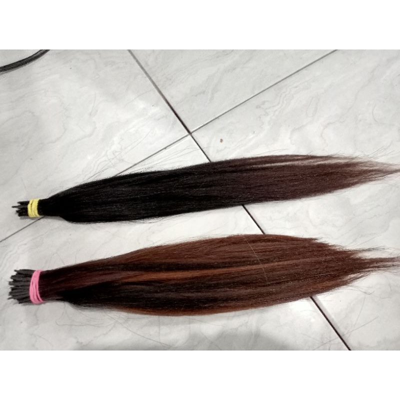 rambut sambung ukuran 40 cm 30 helai