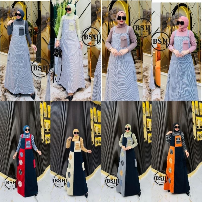 gamis set wanita muslim dewasa ori BSH