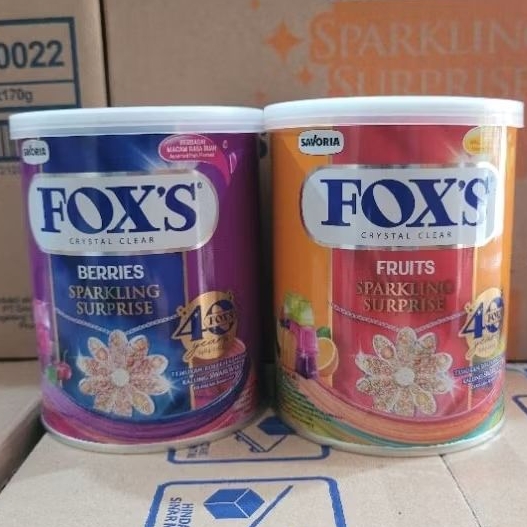 

FOX'S CRYSTAL CLEAR FRUITS PERMEN FOX KALENG