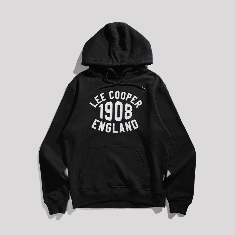 Hoodie Lee Cooper Lee 1908 Black England Sweater Pria Wanita