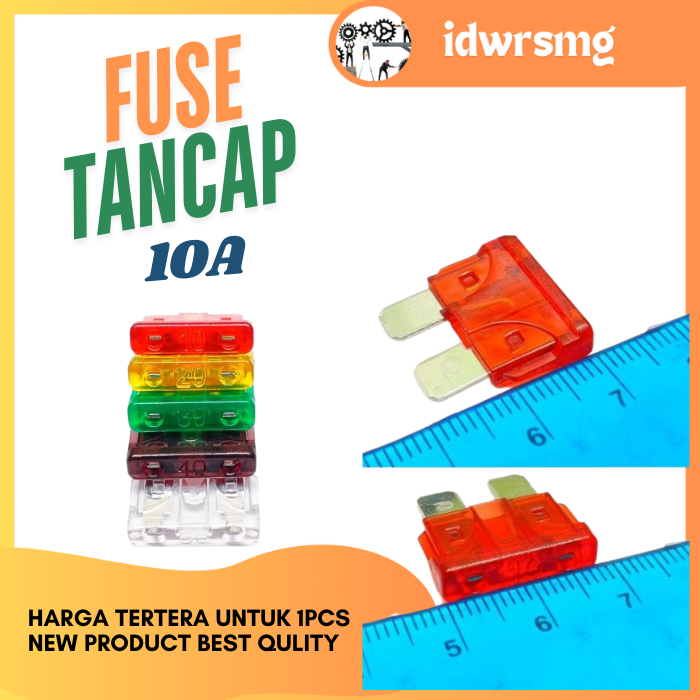 Sekring Tancap Besar Fuse 10A 10a sekring mobil/inverter