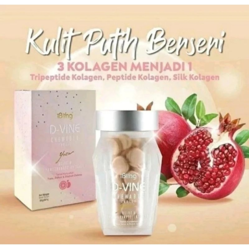 D Vine Collagen iso 30 butir Original 100% Ori CollagenCandySuplemen Pemutih Badan Original DVN Dvin