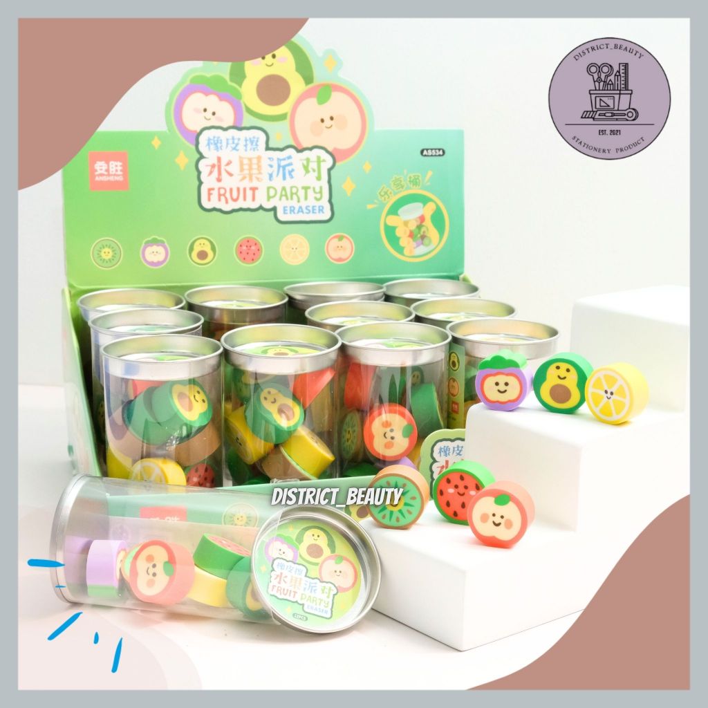 

PENGHAPUS KALENG MOTIF BUAH BUAHAN PENGHAPUS PENSIL ERASER PENGHAPUS KECIL MINI LUCU TERMURAH FREE KALENG