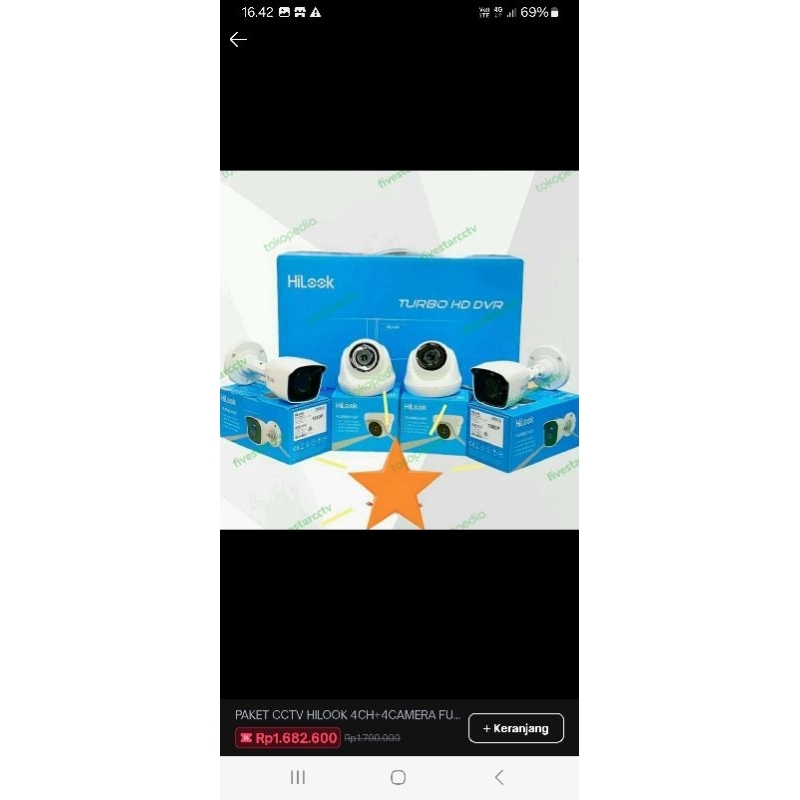 PAKET KOMPLIT CAMERA CCTV 8CH +6 CAMERA HILOOK FULL TURBO HDTVI 1080P