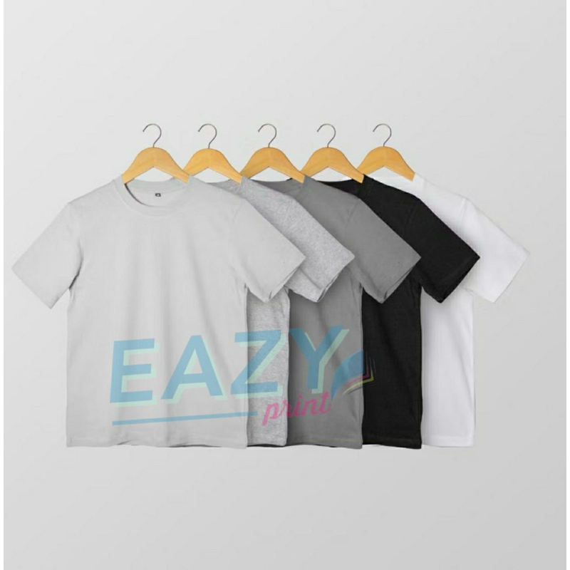 EAZY KAOS POLOS DEWASA ANAK COTTON COMBED 30S BASIC COLORS MONOCHROME BAJU TANGAN PENDEK GROSIR UNIS