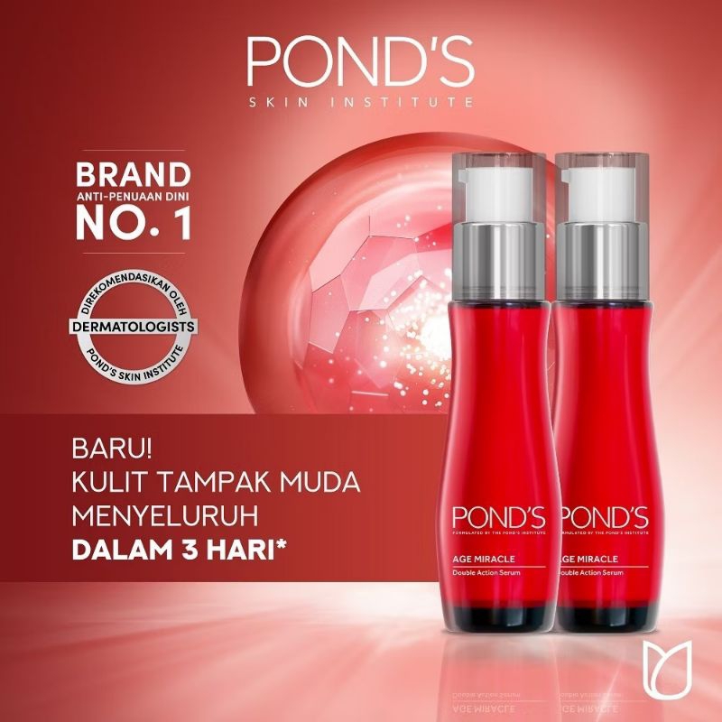 Ponds Age Miracle Serum Wajah Anti Aging +Glowing Serum With Retinol&Niacinamide 30Ml