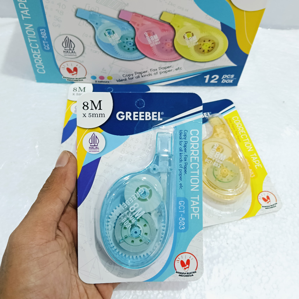 

TIP X ROLL KERTAS CORECTION TAPE GREEBEL 8M GCT-803