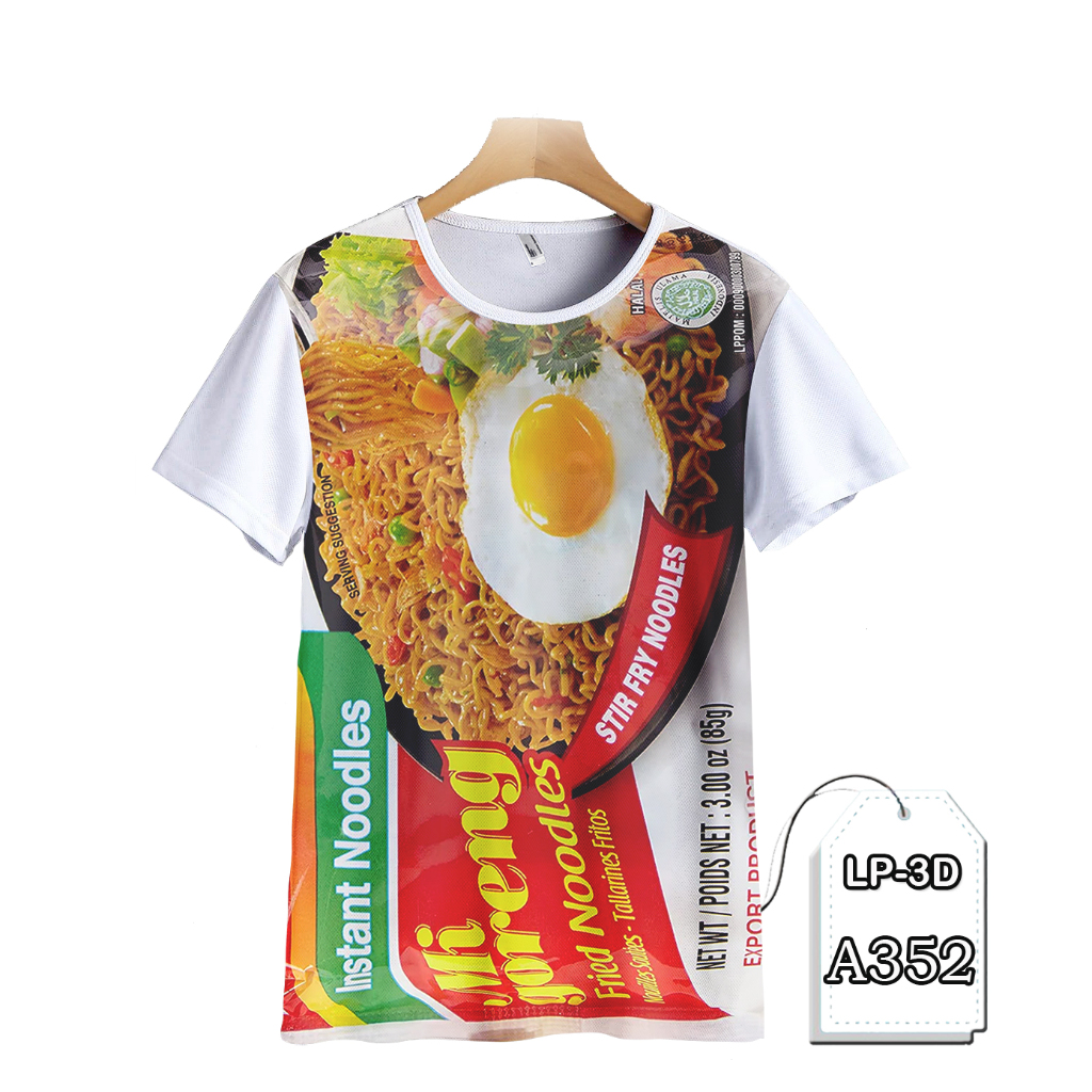 KAOS INDOMIE RASA MIE GORENG Baju DEWASA GAMBAR INDOMIE PREMIUM KAOS KEREN