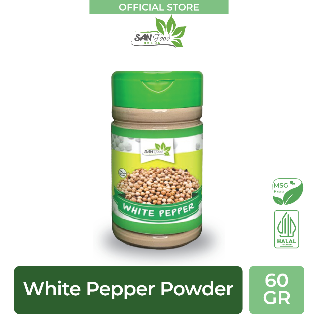 

Sanfood Indonesia White Pepper Powder 60gr Bubuk Lada Putih Non MSG Bumbu MPASI w22