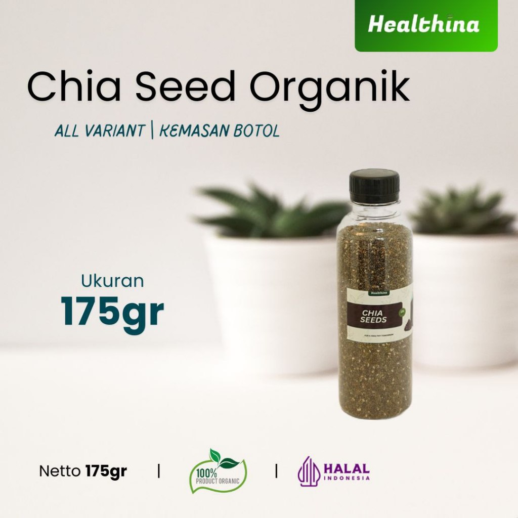 

Chia Seed Premium Quality Original 100% Kemasan Botol 175gr COD Makassar