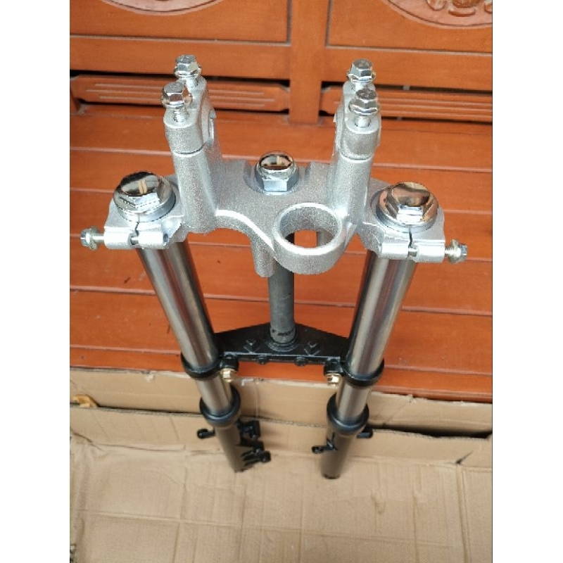 shock depan Byson PNP Honda cb gl pro Tiger Megapro as komstir sudah di bubut