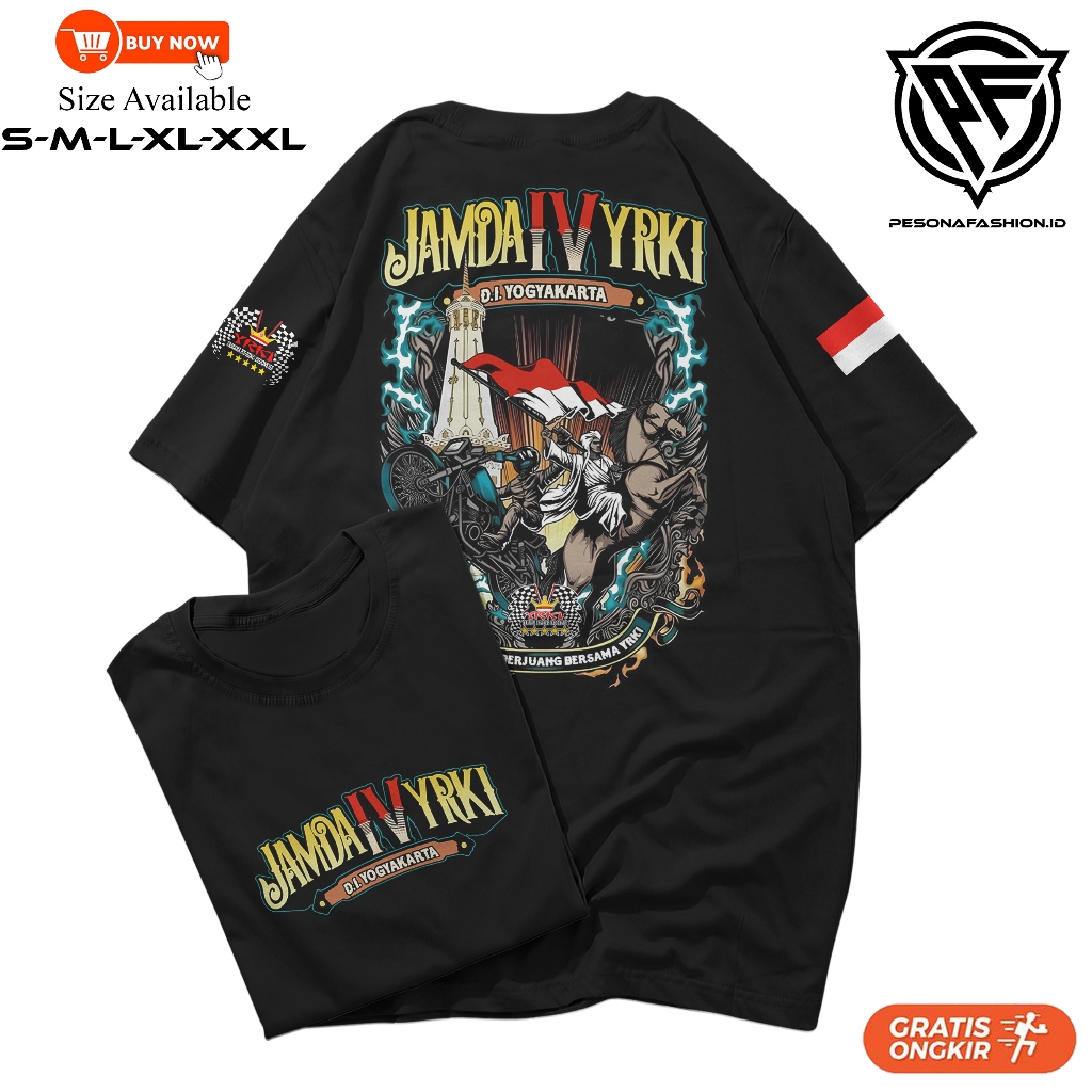 LENGAN PENDEK HITAM KAOS JAMDA IV DIY - KAOS JAMDA IV YRKI PENGPROV DIY by KAGA CREATIVE - KAOS RXLE