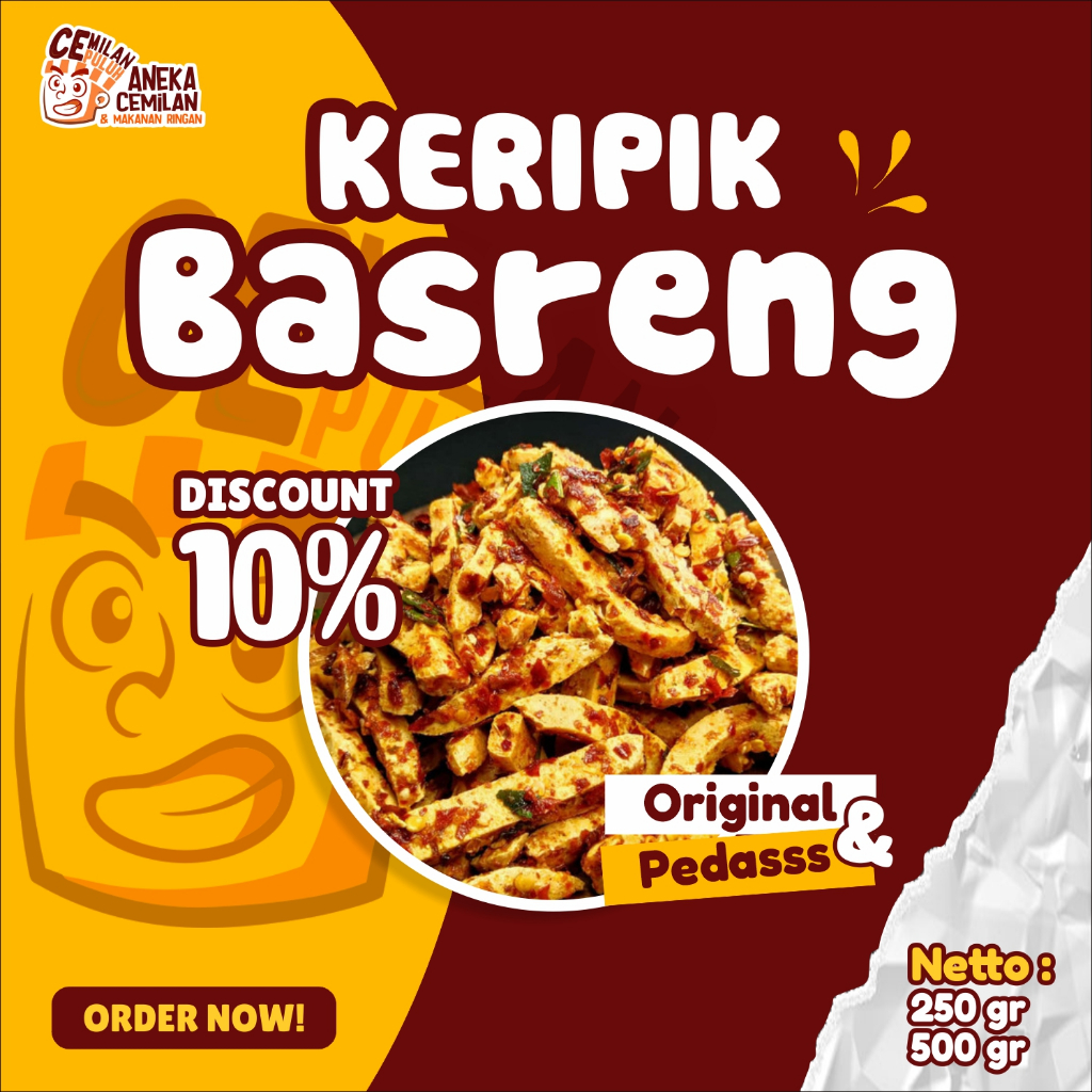 

Keripik Basreng Pedas Gurih/Basreng Kriuk/Seblak Basreng Kering/Basreng Chili oil