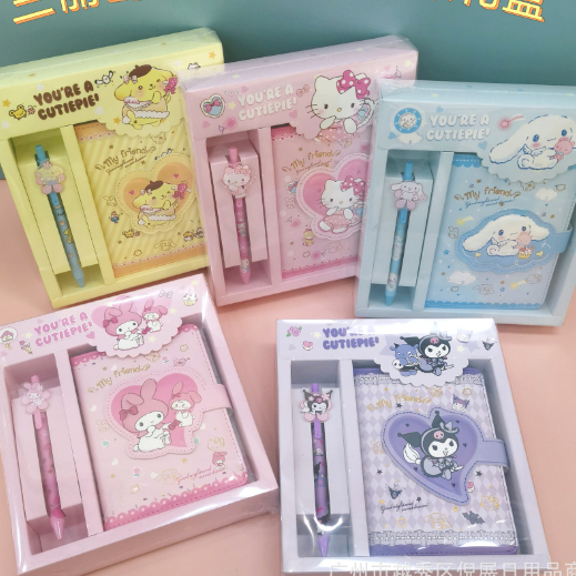 

Set Buku Notes Karakter SANRIO + Pulpen Kartun Sanrio / Paket Notes Bolpoin Kuromi Melody Kitty