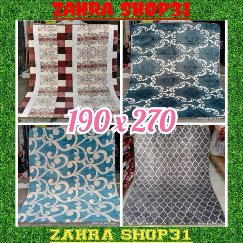 KARPET MALAYSIA MINIMALIS & KEMBANG EMBOSS UKURAN 190x270 MERK SHUFU ARIZONA KARPET RUMAH ANTI SLIP