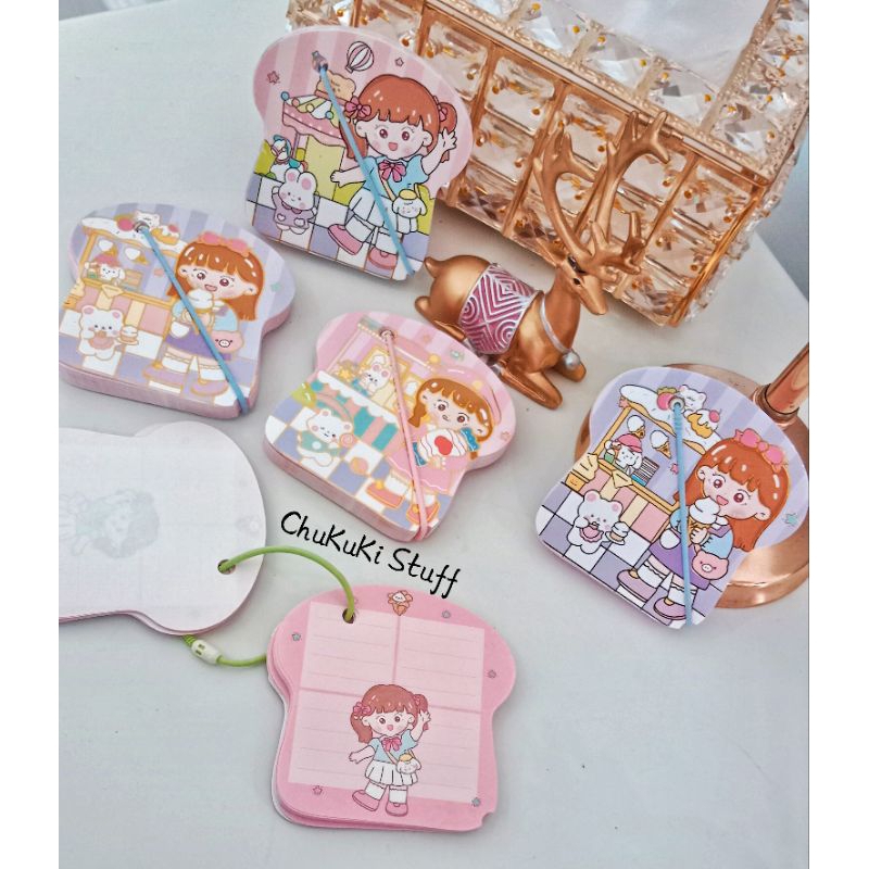 

Notepad kertas catatan Note karet / memo karet Sanrio dan cewek gemoy lucu girl cute