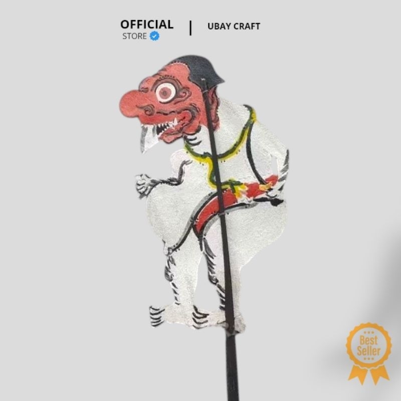 Wayang Kulit Wayang Mainan Buto Putih Setan Tinggi -+45cm