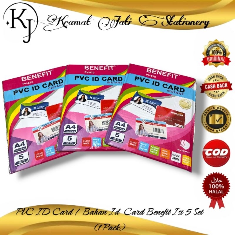 

ATK9 Bahan Id Card/PVC Id Card Benefit Isi 5 Set (1 Pack)