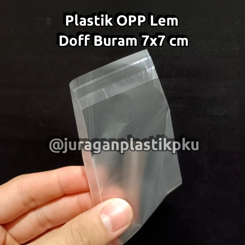 Plastik OPP Lem Doff Buram 7x7 cm | Kemasan Cookies Kue Roti Frosted HD 7x7