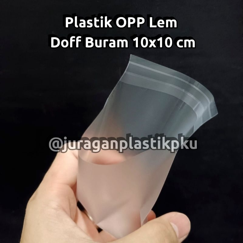 Plastik OPP Lem Doff Buram 10x10 cm | Kemasan Cookies Kue Roti Frosted HD