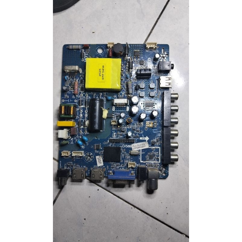 mainboard tv polytron pld24d123 / mesin tv polytron pld24d123