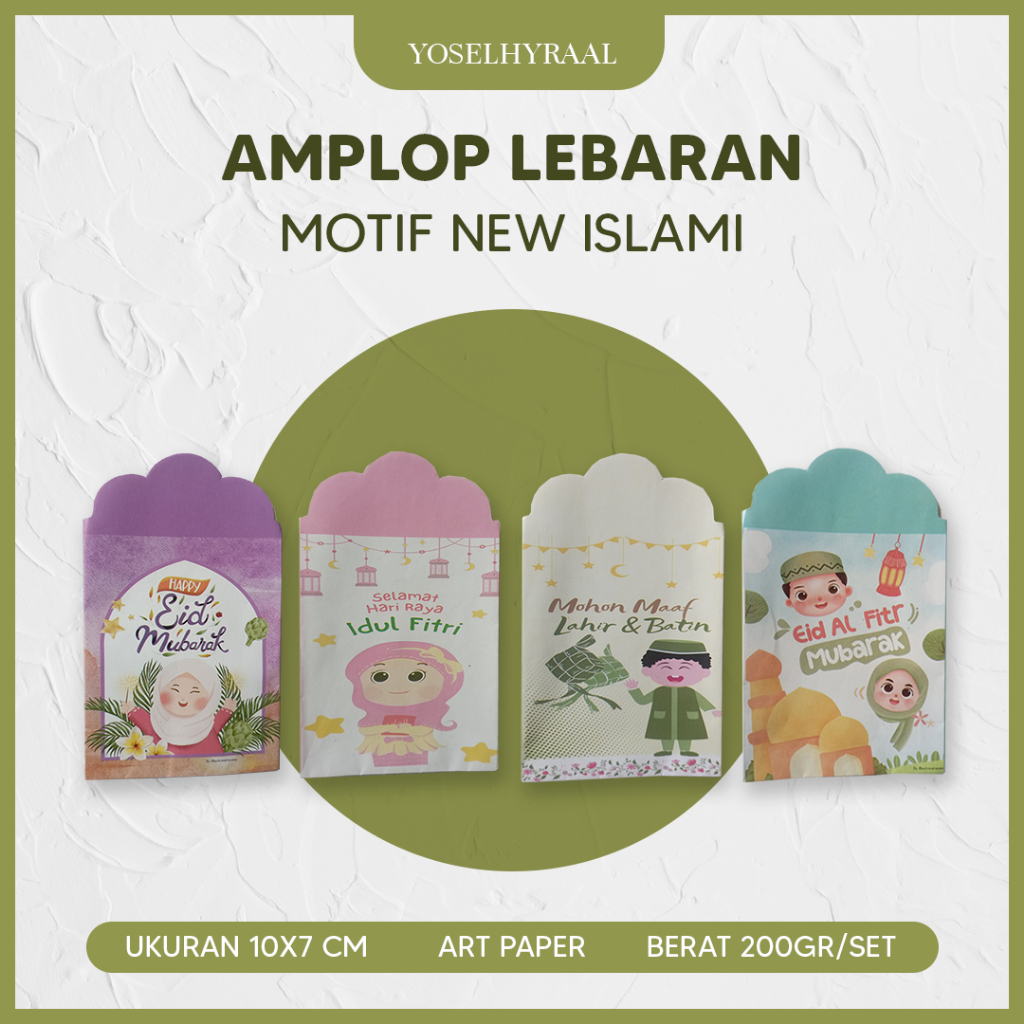 

Amplop Lebaran 2025 Medium Desain All ! 1 Pack (20 Pcs) New Motif Islami Anak Labubu Amplop Idul Fitri Premium Lucu Unik Ecer & Grosir