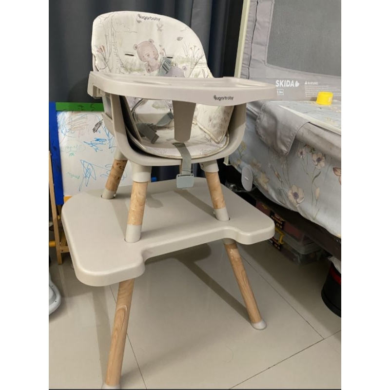 Preloved ( Bekas) High chair Kursi Makan Sugar Baby Super Chair 6in1 highchair Grey Bear