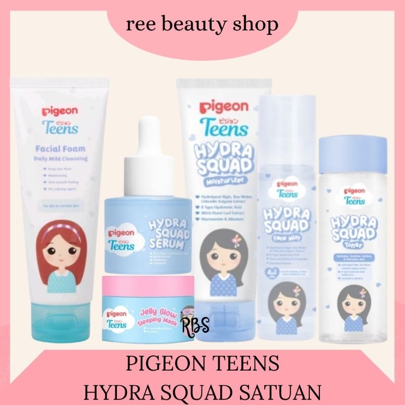 PIGEON TEENS Hydra Squad Series Skincare Anak SD Untuk Kulit Kering