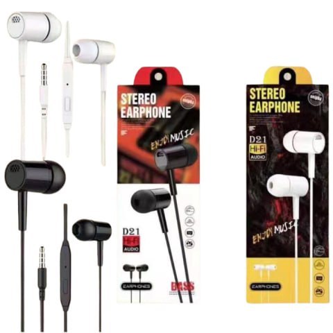 HEADSET D21 EXTRA BASS | HF KABEL | HANDSFREE MURAH