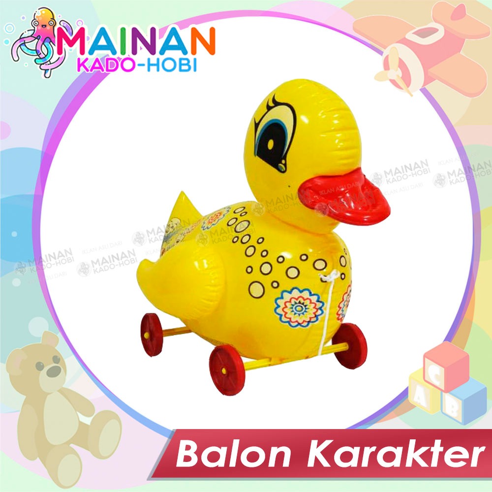 KADO ULANG TAHUN ANAK BABY MAINAN BALON BEBEK RODA 2 BISA GERAK BERJALAN LUCU