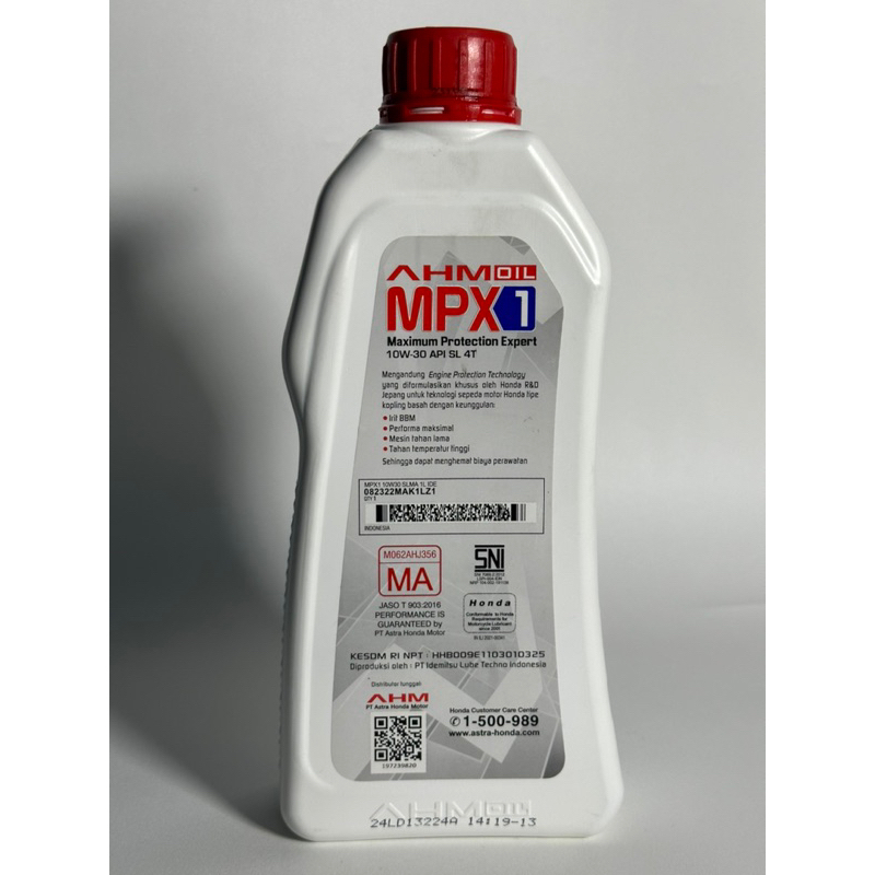 Oli Mpx1 1lt Oli Mesin Motor Honda Mpx1 1 Liter Oli Mesin Mpx1 1000ml