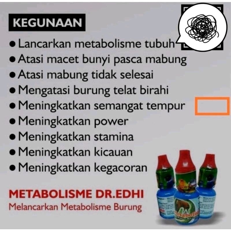 METABOLISME DR.EDHI OBAT BURUNG SAKIT MACET BUNYI SULIT MABUNG TERLAMBAT BIRAHI METABOLIS MERAH PENG