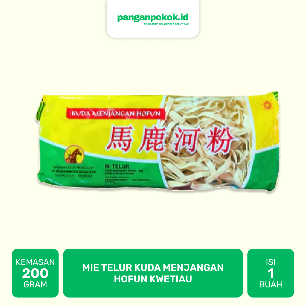 

Mie Telur Kuda Menjangan Hofun Kwetiau - 200g