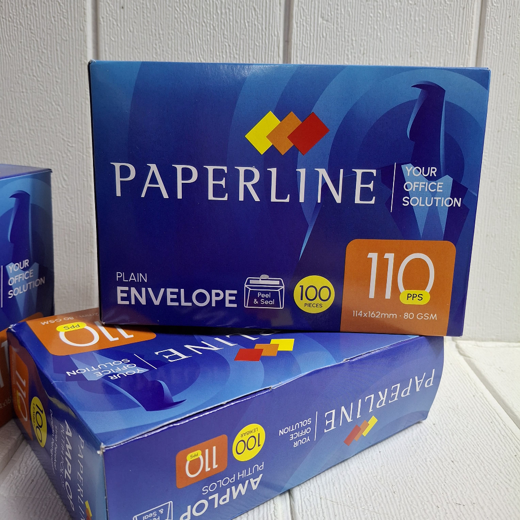 

(1PACK) Amplop Polos Sedang plus Perekat 110 PAPERLINE