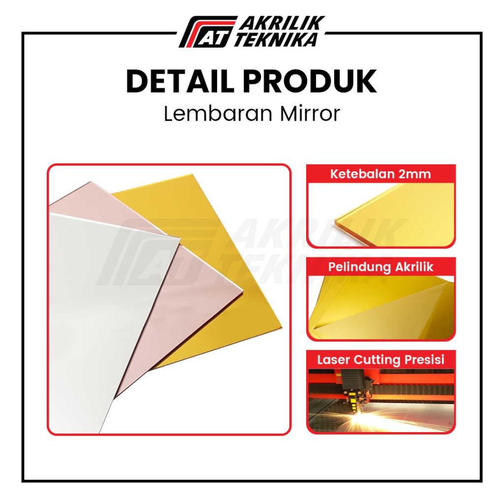 

Akrilik Mirror 40x60cm Gold Silver Rose Gold / Acrylic Sheet Mirror / Lembaran Kaca Cermin