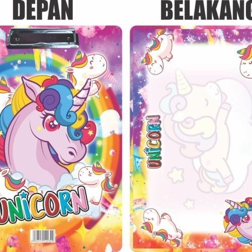

Clipboard Fancy 2 Muka Folio Papan Jalan Ujian Motif Depan Belakang