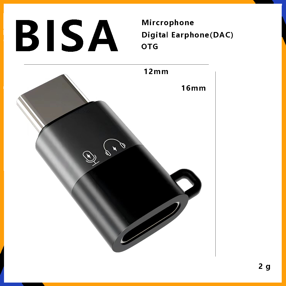 Adapter OTG  TypeC to Lighting/Lighting to TypeC compatible wireless microphone headset(DAC) earphon
