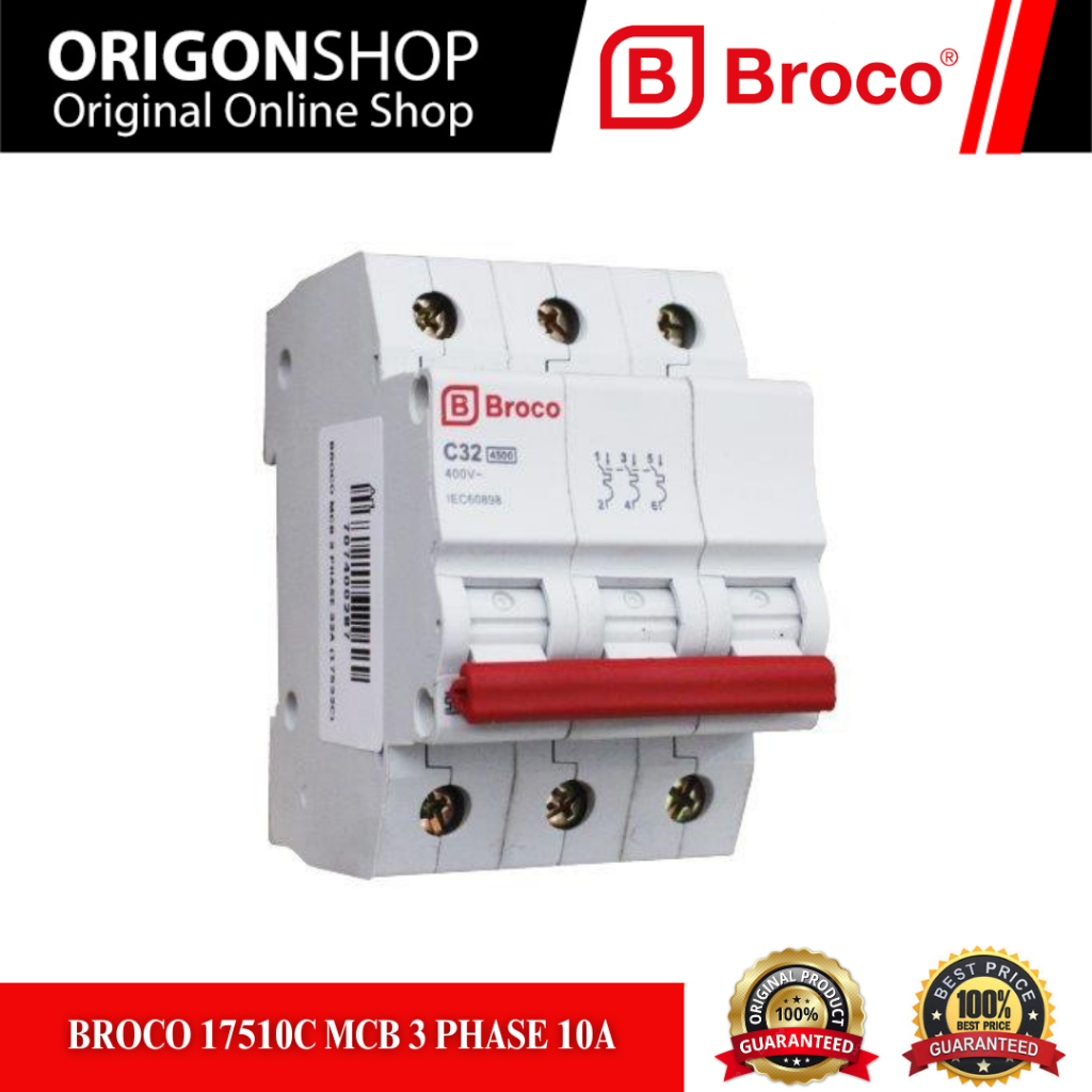 BROCO 17510C MCB 3 PHASE 10A