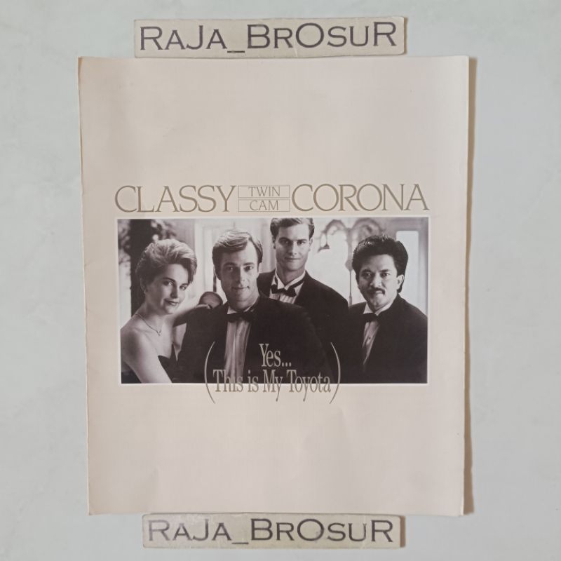 Poster brosur katalog leaflet jadul lawas Toyota Corona Twin Cam TwinCam 1989