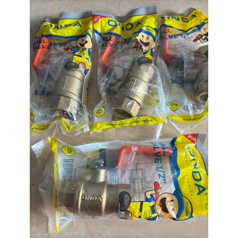 Onda Ball Valve Kuningan 1/2” n 3/4" 1” Stop Kran Onda kuningan 1/2”, 3/4,dan 1in