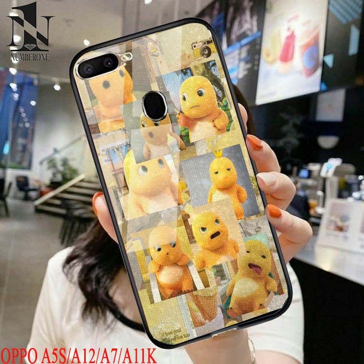 Casing Case Hp Glosy Oppo A5S/A7/A11K/A12 [Nailong dino] Aneka casing, case, kondom hp, custom case,